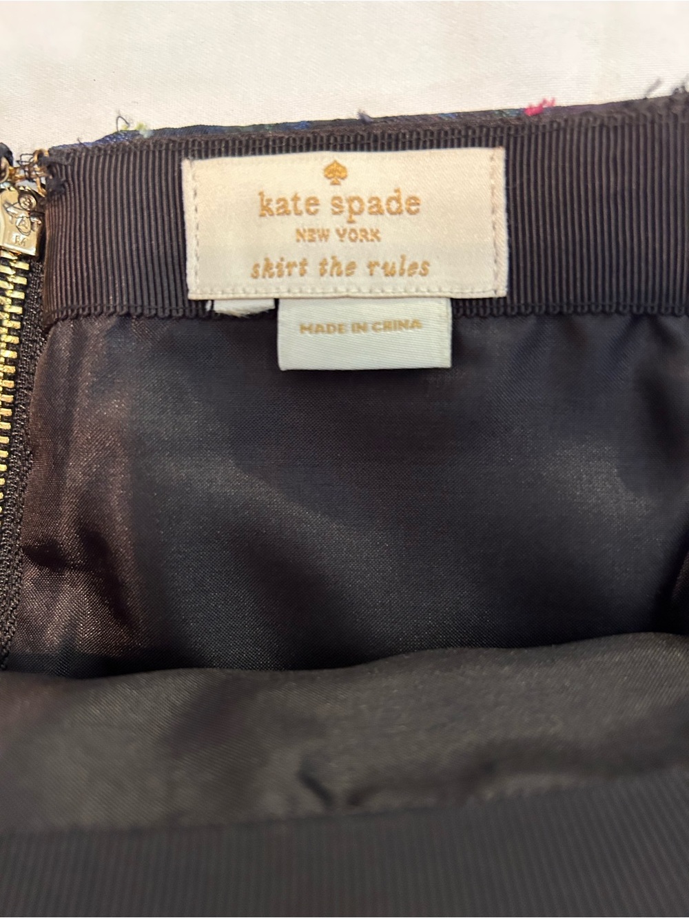 kate spade Black Midi Skirt with Purple & Blue Floral Print - Picture 8 of 13